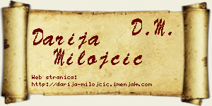 Darija Milojčić vizit kartica
